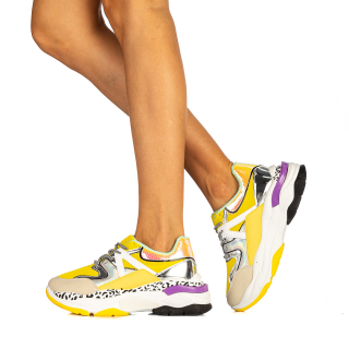 Γυναικεία αθλητικά παπούτσια Cielo κίτρινα